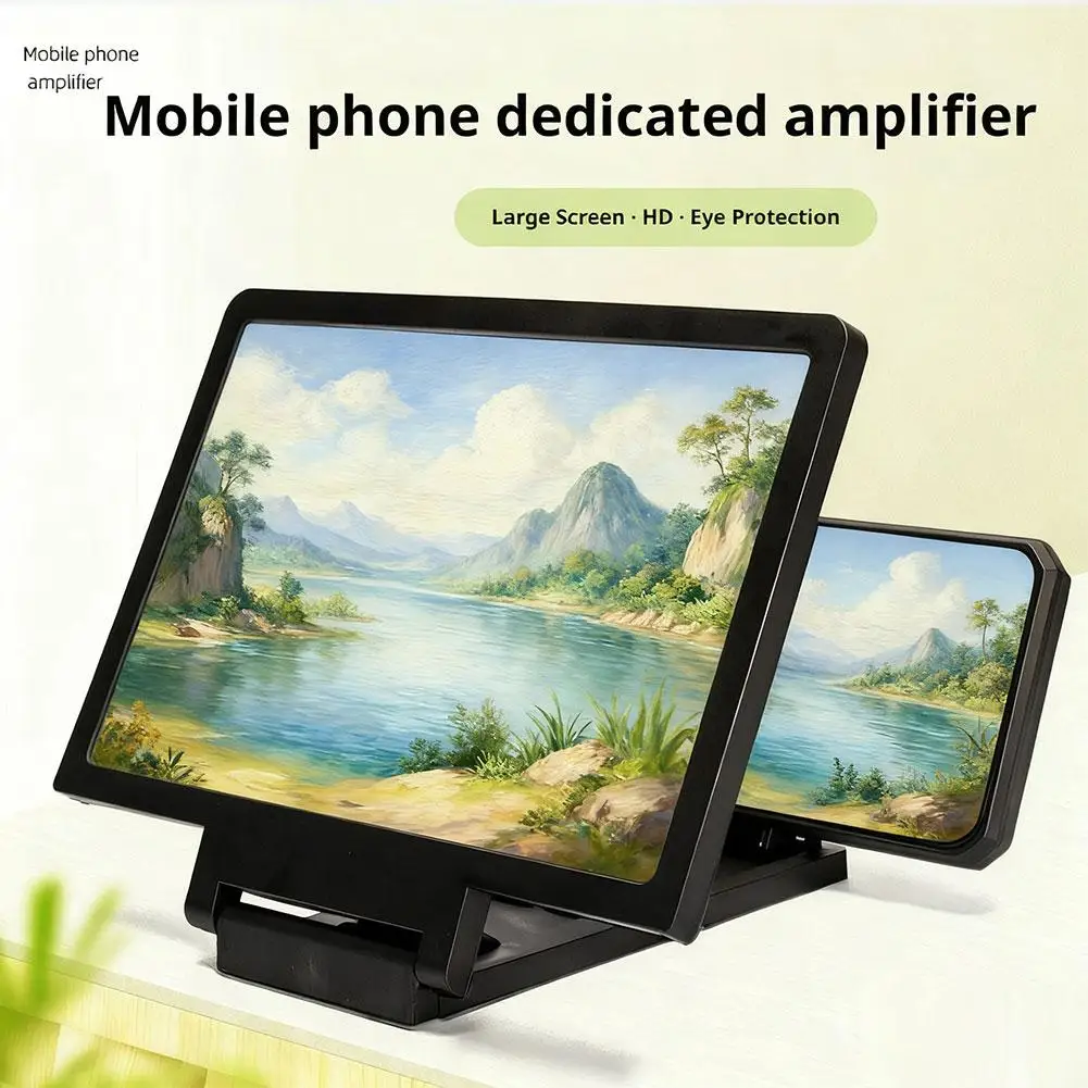 Screen Magnifier HD Screen Magnifying Glass Eye Protection Lightweight Portable Screen Enlarge Magnifier Phone Holder thumbnail 2