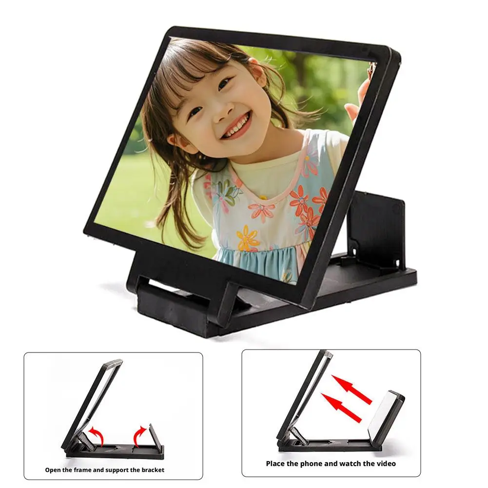 Screen Magnifier HD Screen Magnifying Glass Eye Protection Lightweight Portable Screen Enlarge Magnifier Phone Holder thumbnail 6