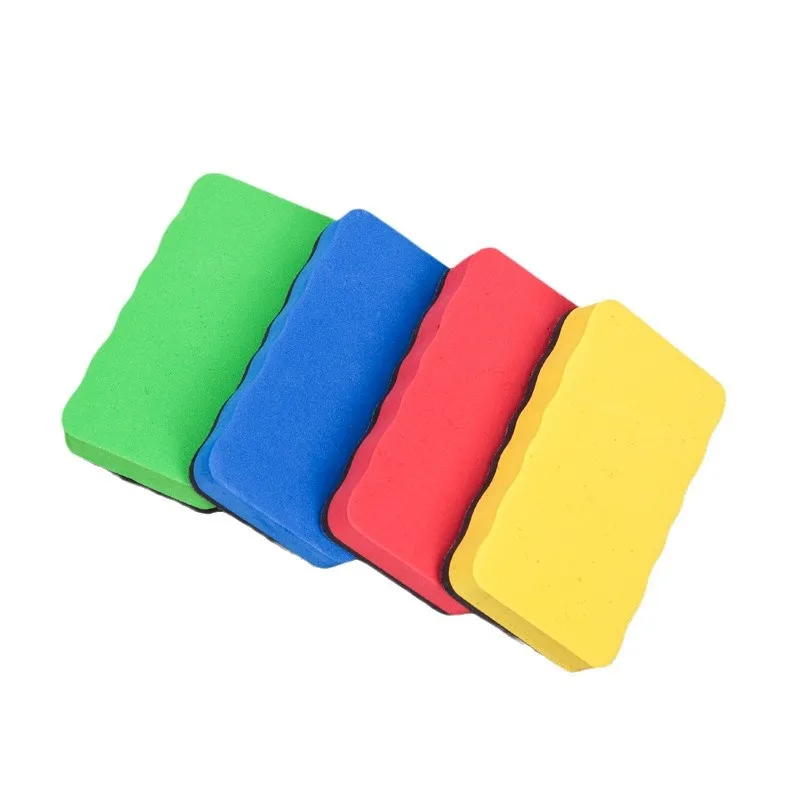 4-Piece White Magnetic Whiteboard Eraser Set, Suitable for Home, School and Office, Size: 4×2×0.78 Inches