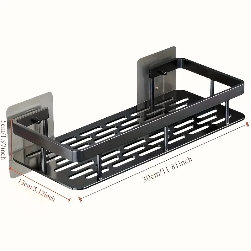 No Drill Wall Mount Shower Rack Large Capacity Bathroom Shelf Easy Install for Cosmetics Storage Space Saver thumbnail 6