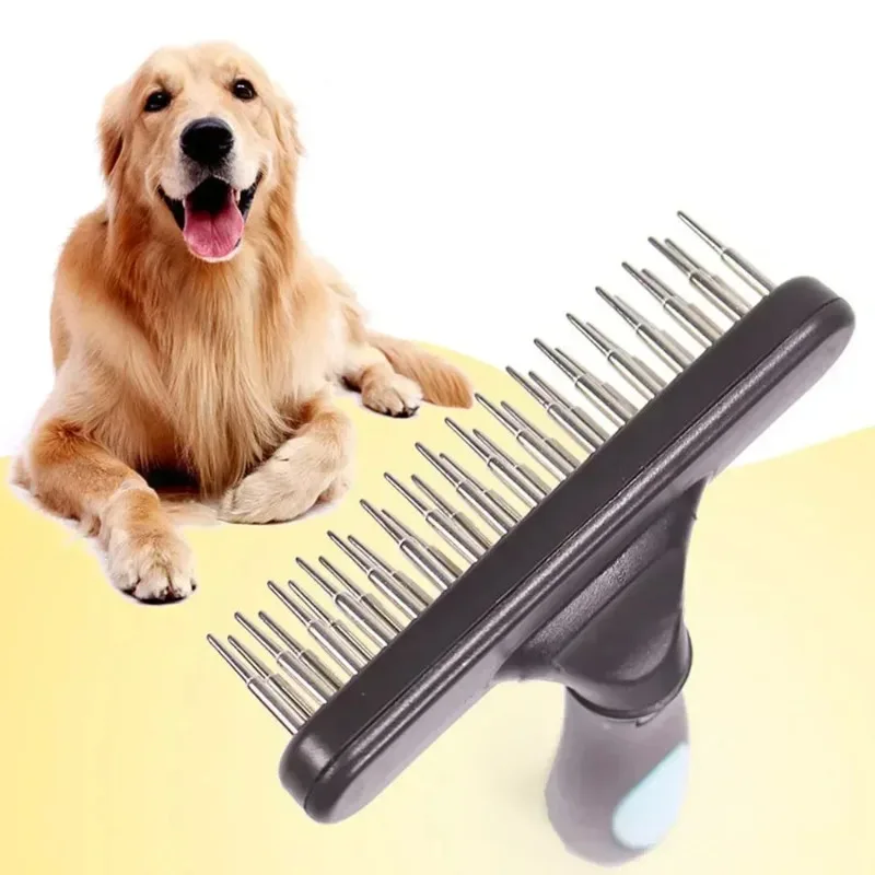 Stainless Steel Deshedding Brush for Dogs Cats Pet Grooming Tool Dog Brush Cat Comb Long Short Hair Ergonomic Handle​