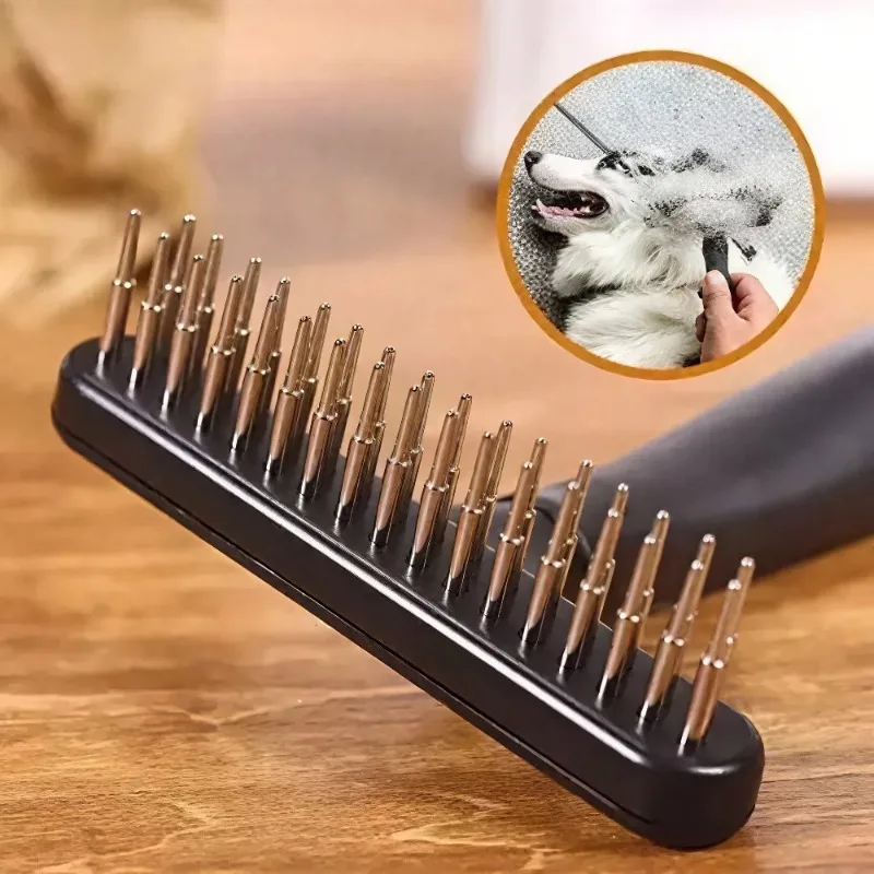 Stainless Steel Deshedding Brush for Dogs Cats Pet Grooming Tool Dog Brush Cat Comb Long Short Hair Ergonomic Handle​ thumbnail 5