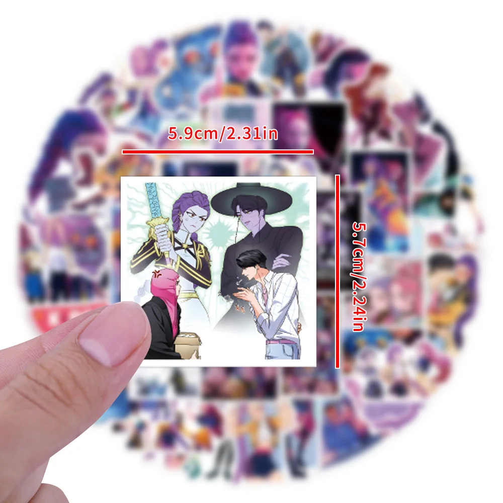 55/110pcs K-Pop Anime cartoon Stickers Animation Movie Decals DIY Laptop Car Bike Graffiti Decoration Waterproof Anime Stickers thumbnail 3