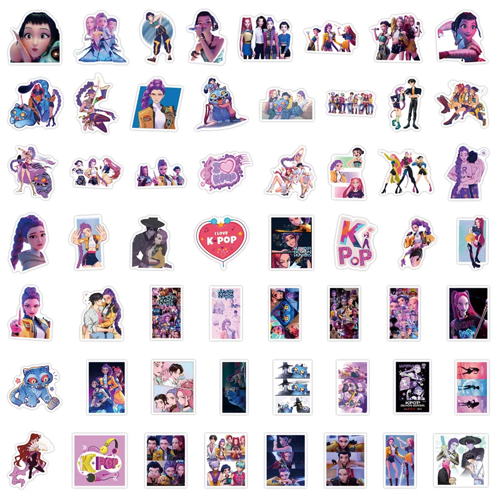 55/110pcs K-Pop Anime cartoon Stickers Animation Movie Decals DIY Laptop Car Bike Graffiti Decoration Waterproof Anime Stickers thumbnail 6