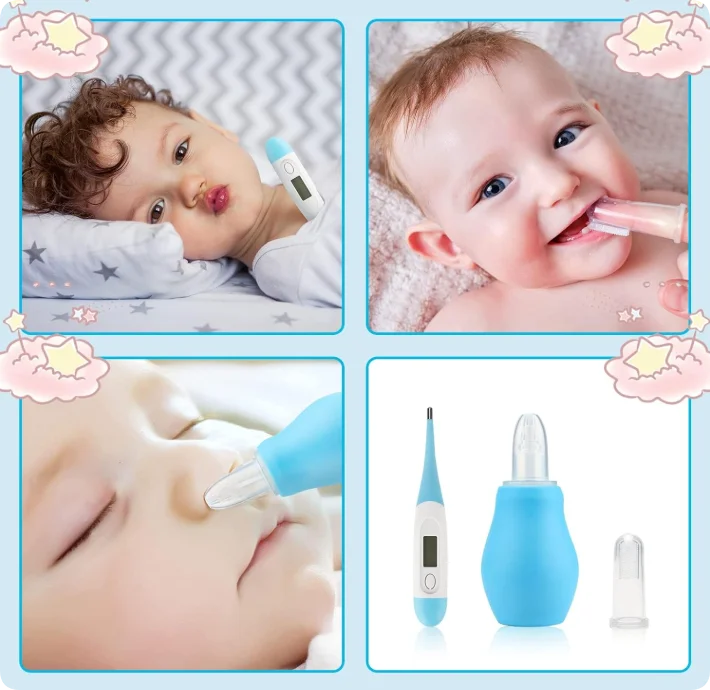 Baby Healthcare Grooming Kit  Baby Safety Set Nail Clippers Comb Brush Toothbrush Newborn Baby Essentials Nursery Care Kit thumbnail 4