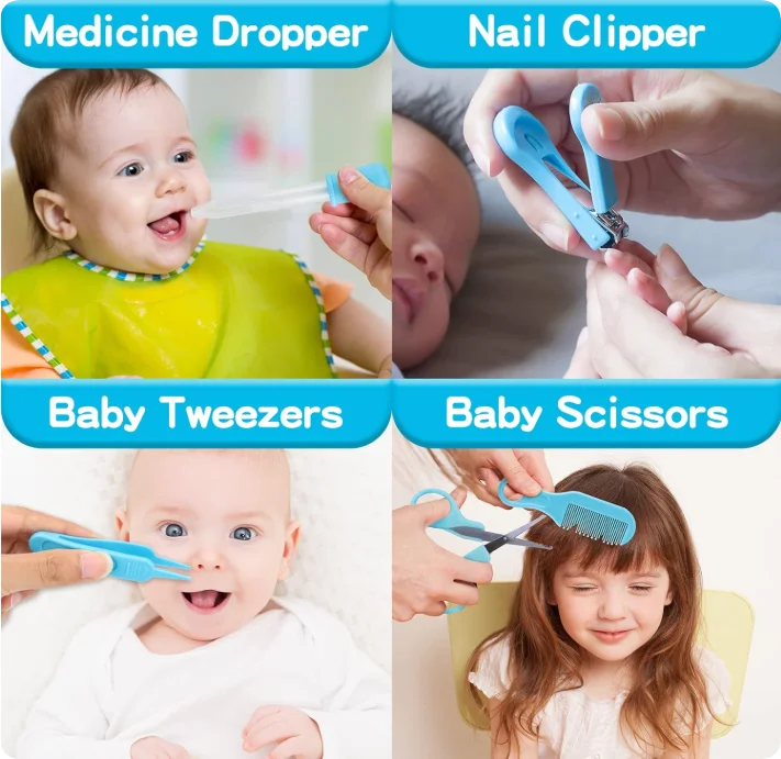 Baby Healthcare Grooming Kit  Baby Safety Set Nail Clippers Comb Brush Toothbrush Newborn Baby Essentials Nursery Care Kit thumbnail 3