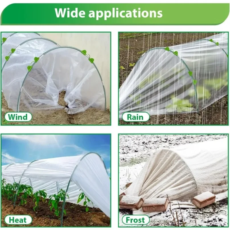 Garden Hoops Kits for Netting Tunnel Garden Hoops Greenhouse Frame Flexible Tunnel Arch Crop Protection Hoops for Raised Beds thumbnail 6