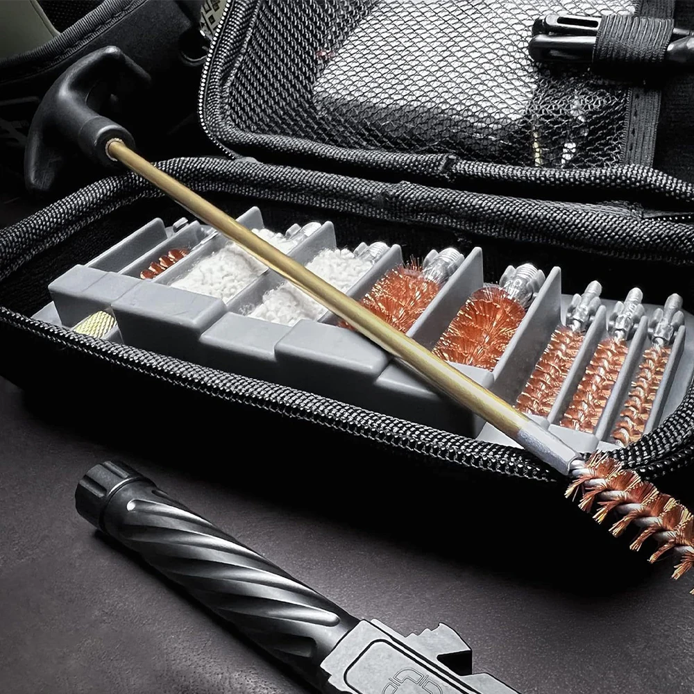Universal multi caliber gun cleaning kit handgun rifle Bagged Pipe Dredging Cleaning Brush Hunting Sport Picks Kits thumbnail 6