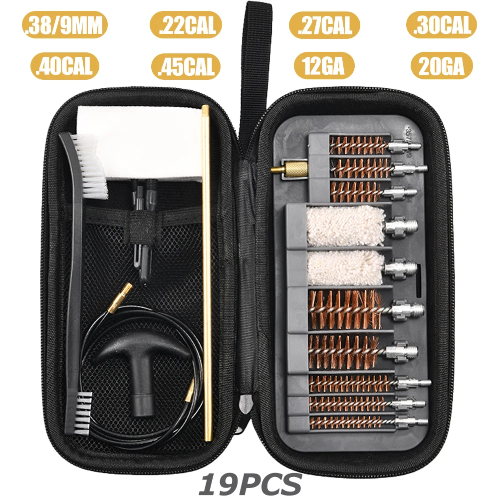 Universal multi caliber gun cleaning kit handgun rifle Bagged Pipe Dredging Cleaning Brush Hunting Sport Picks Kits