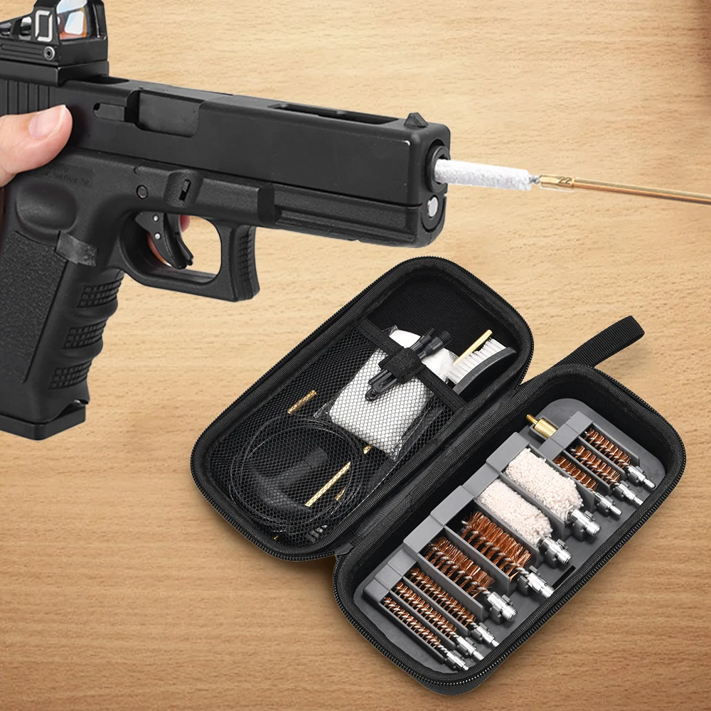 Universal multi caliber gun cleaning kit handgun rifle Bagged Pipe Dredging Cleaning Brush Hunting Sport Picks Kits thumbnail 5