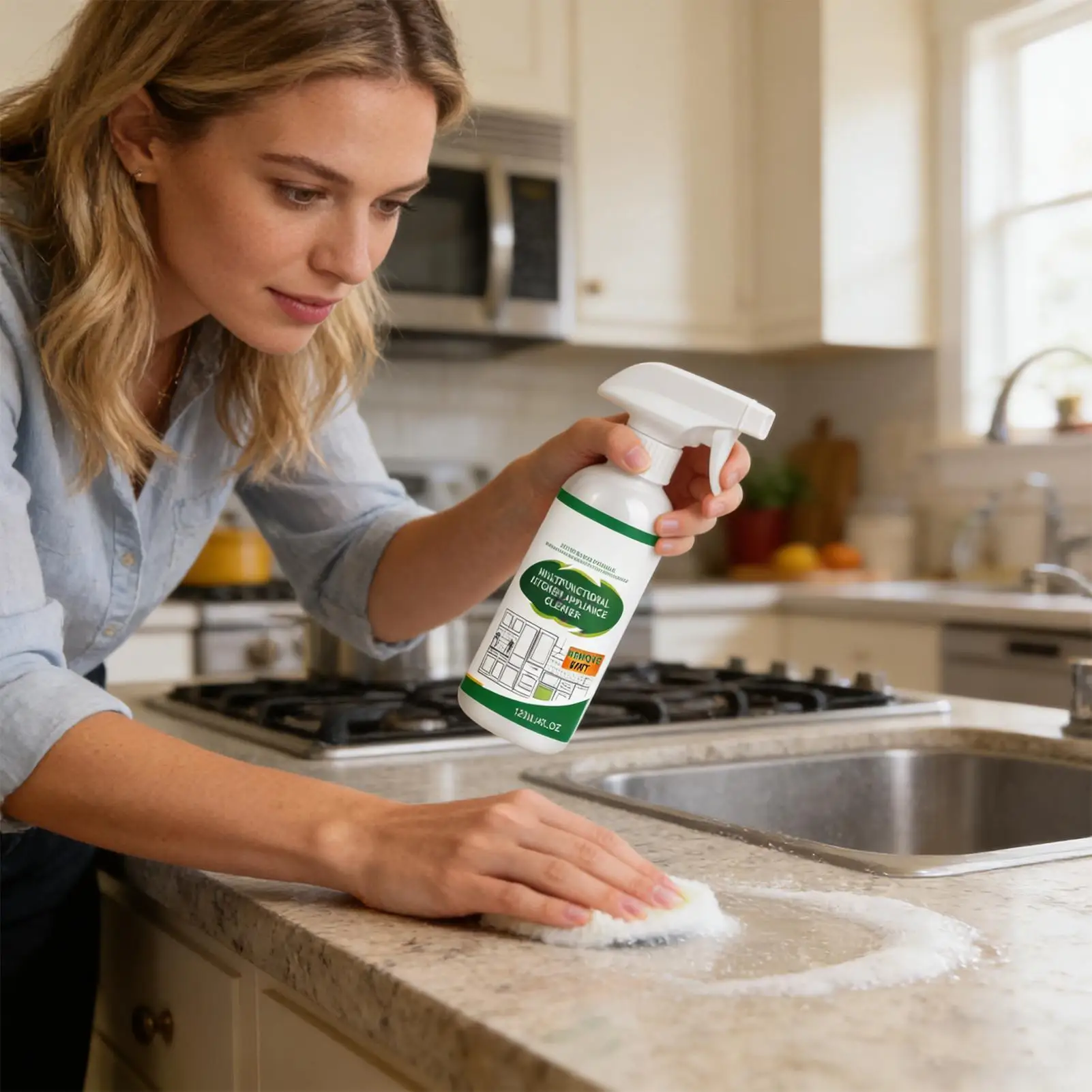 Appliance Cleaner 120ml All-Purpose Heavy-Duty Powerful Refrigerator Cleaner, Kitchen Degreaser Spray for Oven, Stove, Counter thumbnail 3