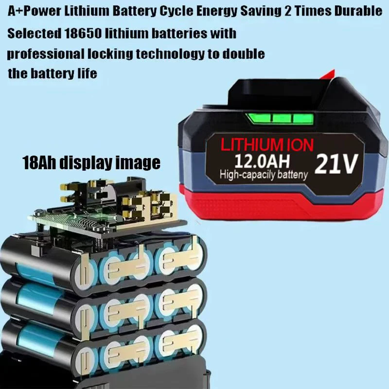 For Makita 18V/21V Rechargeable Li-Ion Battery High Capacity Cordless Electric Power Tool Batteries Suitable 18V/21V Power TooI thumbnail 2