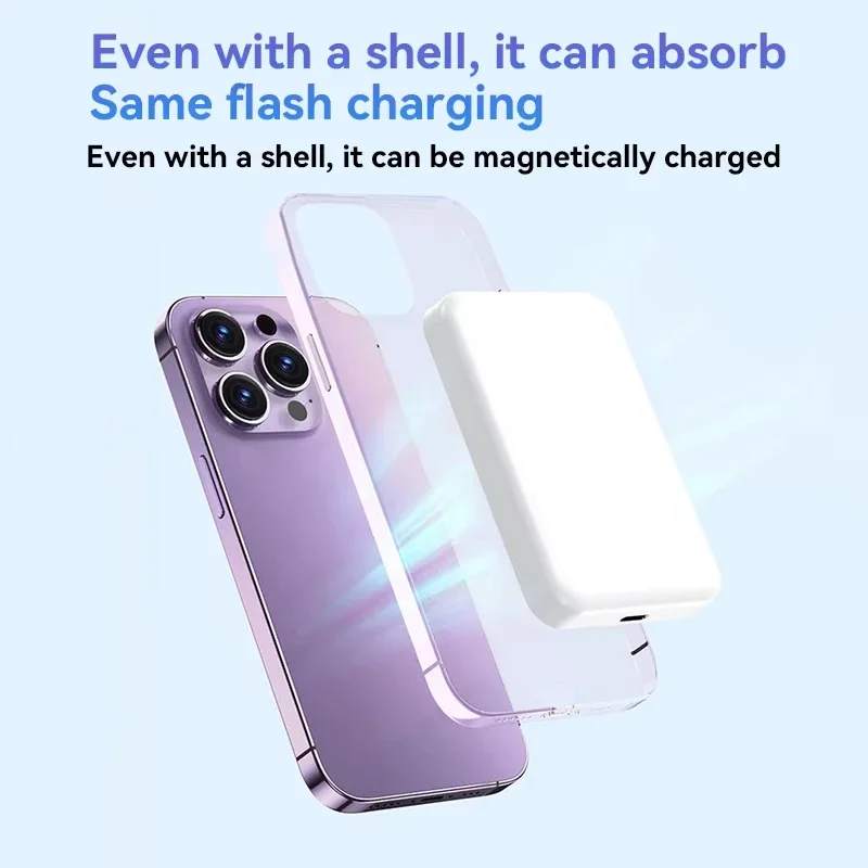 Lenovo Magnetic Power Bank For Magsafes 50000mAh Wireless PD 22.5W Fast Charger Powerbank External Battery For iPhone Samsung thumbnail 4