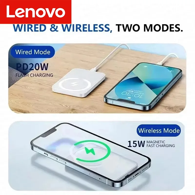 Lenovo Magnetic Power Bank For Magsafes 50000mAh Wireless PD 22.5W Fast Charger Powerbank External Battery For iPhone Samsung thumbnail 2