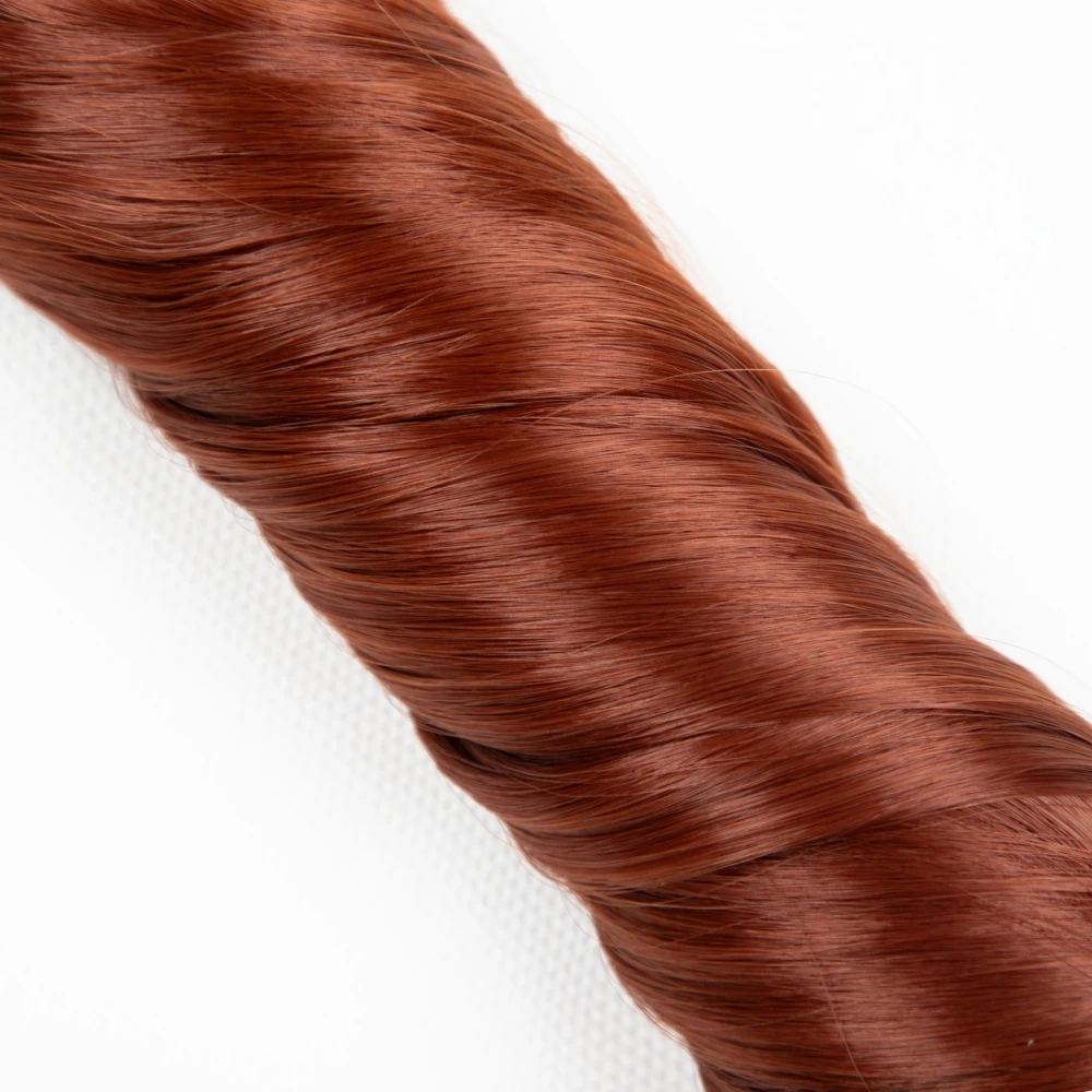 Loose Wave Synthetic Sew-in Hair Wefts for Women 18 Inch Synthetic Loose Wave Hair Weaving Heat Resistant Synthetic Hair Weavons thumbnail 5