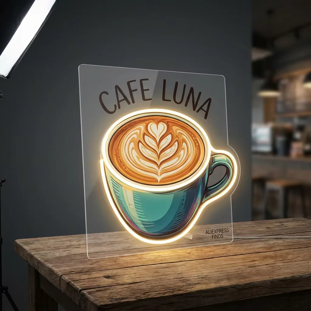 Custom LED Neon Sign Large Size Business Logo Commercial Grade Signage Restaurant Cafe Bar Office Storefront Decor Wall Light thumbnail 4