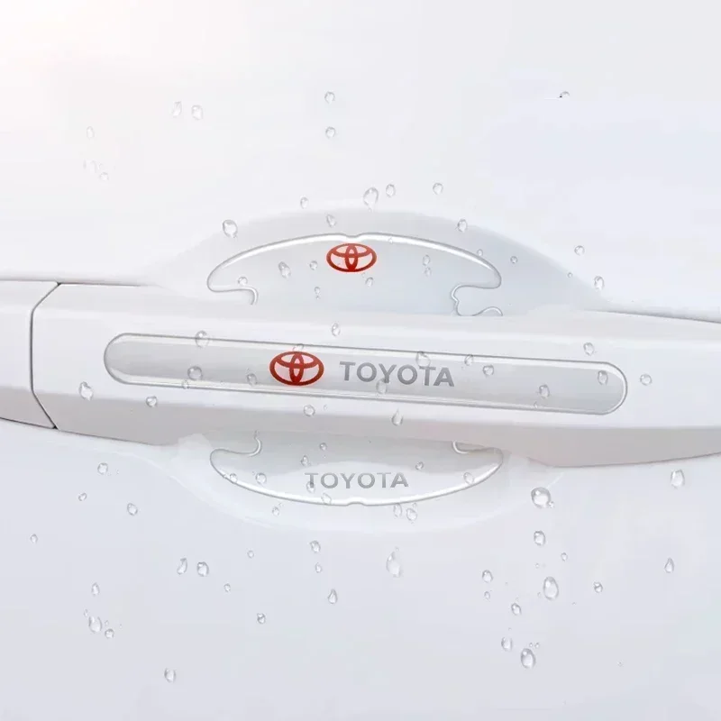 8PCS Car Transparent Anti-Collision Strip Door Handle Bowl Protector Sticker Film for Toyota Corolla Camry CHR Yaris Hilux Rav4 thumbnail 6