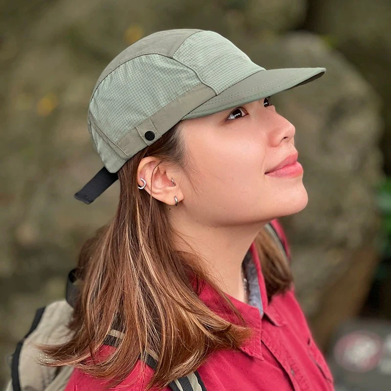 Spring Summer Quick Drying Baseball Hat Plug In Sunglasse Japanese Retro Solid Outdoor Breathable Sunshade Unisex Five Piece Hat thumbnail 5