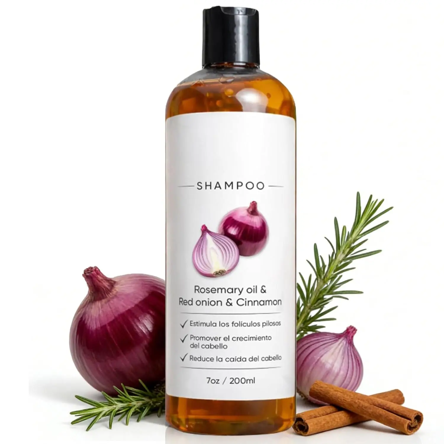 Onion Shampoo with Rosemary Oil for Scalp Care-Onion & Cinnamon Hair Growth Promotes Stronger Thicker and Longer Hair for Women