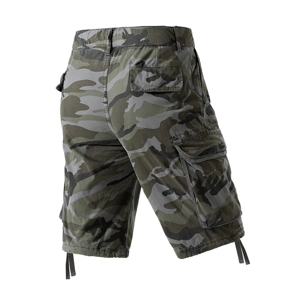 Men's Camo Cargo Shorts Outdoor Multi-Pocket Cotton Casual Shorts Summer Half Pants Breathable Shorts thumbnail 3