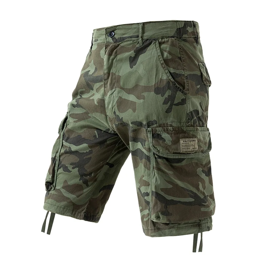Men's Camo Cargo Shorts Outdoor Multi-Pocket Cotton Casual Shorts Summer Half Pants Breathable Shorts thumbnail 4