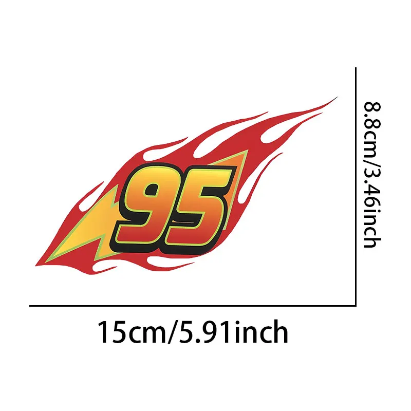 1PC Flame 95 Racing Style Motorcycle Stickers Waterproof for DIY Motorbike Fuel Tank Scooter Body Vinyl Decals Decoration thumbnail 3