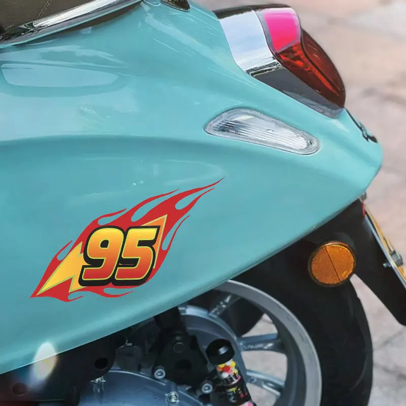 1PC Flame 95 Racing Style Motorcycle Stickers Waterproof for DIY Motorbike Fuel Tank Scooter Body Vinyl Decals Decoration thumbnail 6