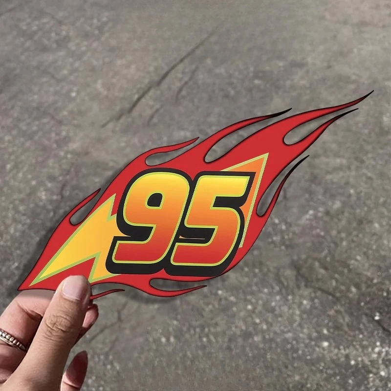 1PC Flame 95 Racing Style Motorcycle Stickers Waterproof for DIY Motorbike Fuel Tank Scooter Body Vinyl Decals Decoration thumbnail 2