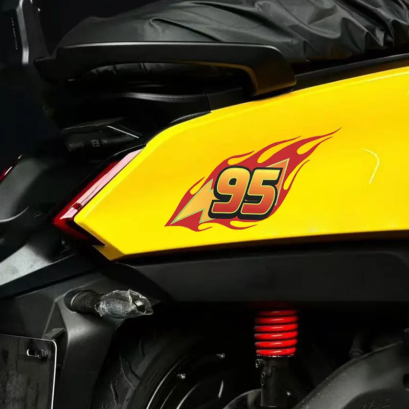 1PC Flame 95 Racing Style Motorcycle Stickers Waterproof for DIY Motorbike Fuel Tank Scooter Body Vinyl Decals Decoration thumbnail 4