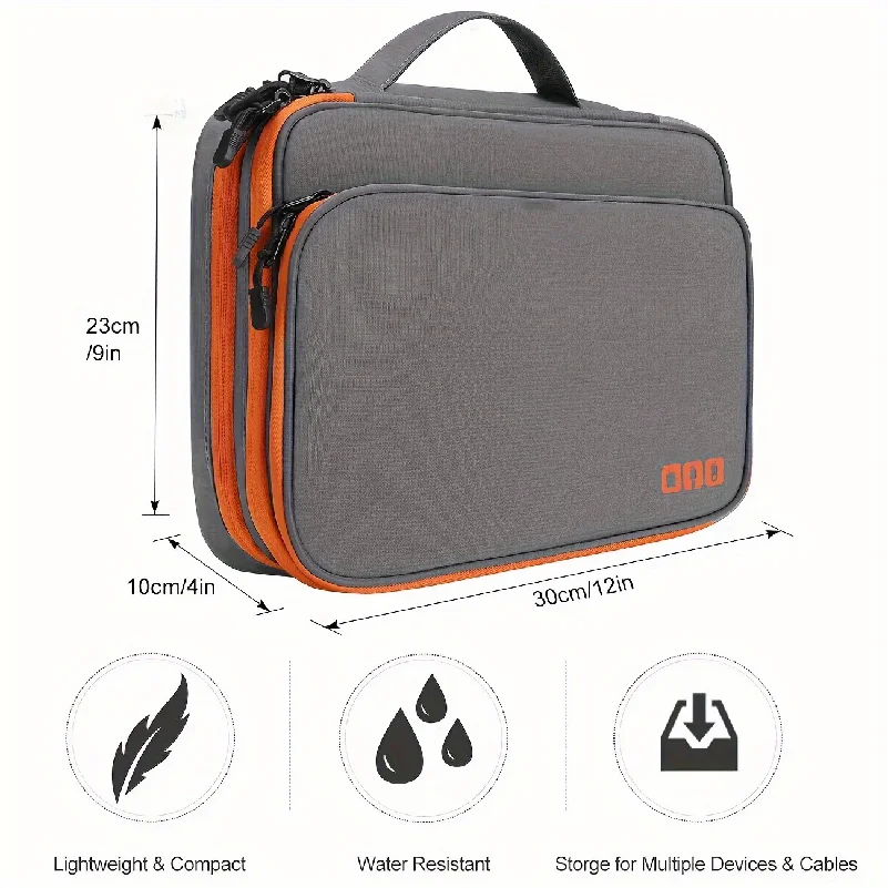 Portable USB Data Line Charger Storage Bag Travel Multi Layer Cable Organizer Cable Storage Bag Digital Electronic Organizer thumbnail 2