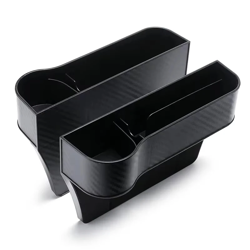 Carbon Fiber Car Seat Gap Organizer, Multifunctional Console Side Storage Box for Phone & Accessories thumbnail 6