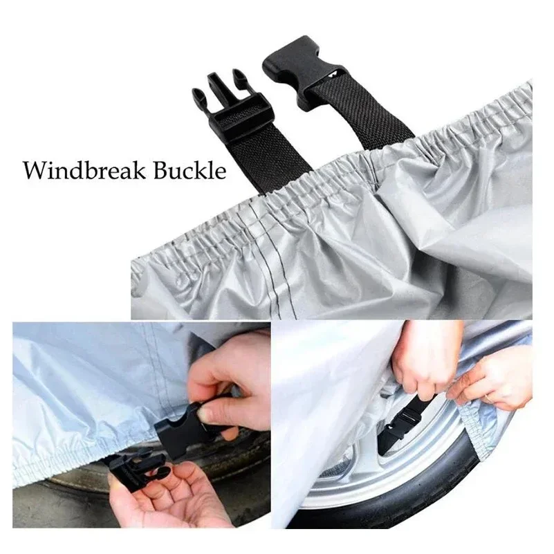 M-3XL Motorcycle Indoor Outdoor UV Protector Scooter All Season Waterproof Bike Rain Dustproof Cover 190T Universal thumbnail 5