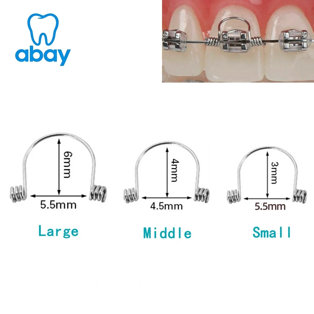 Dental Orthodontic Anterior Teeth Rectangular Torque Spring Torquing Auxiliary Springs for Braces Archwire Dentistry Supplies thumbnail 3