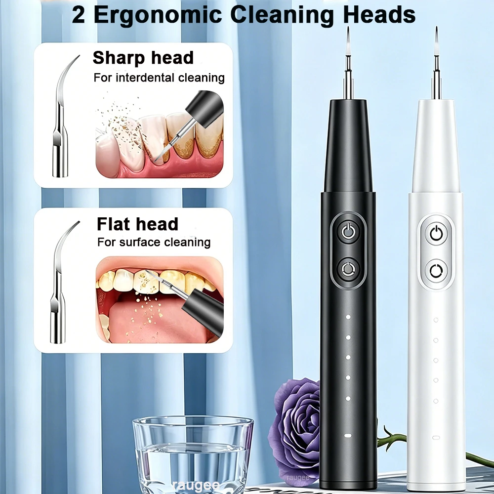 Electric Dental Calculus Remover Portable Teeth Tartar Eliminator Ultrasonic Plaque Cleaner Rechargeable Teeth Cleaning Scaler thumbnail 5