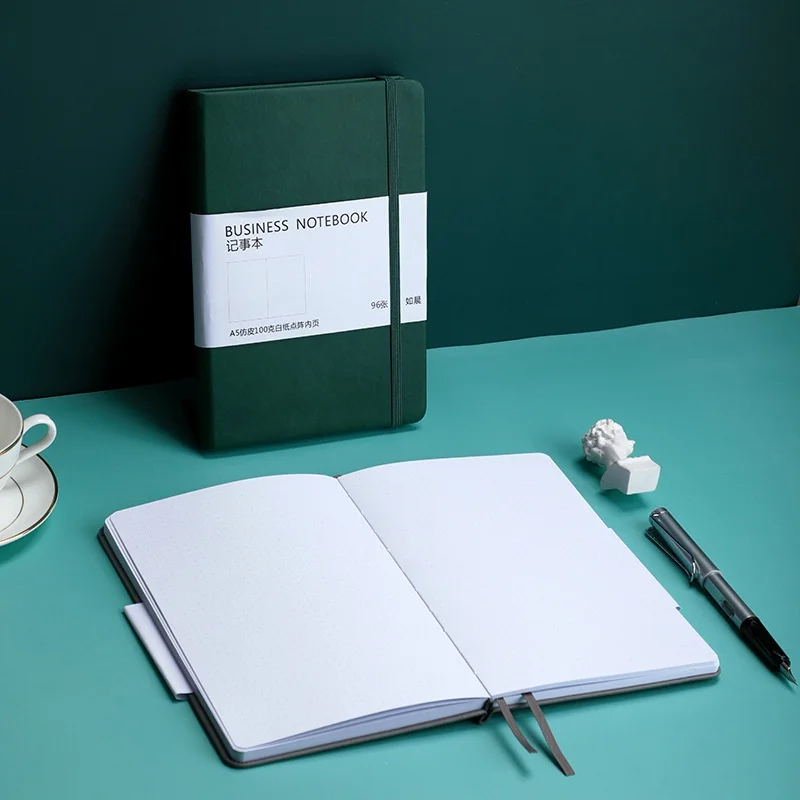 A5 Notebook 192 Pages Classic Journal Dotted Paper Hard Cover Business Creative Elastic Band Notepad Diary Student Stationery thumbnail 4