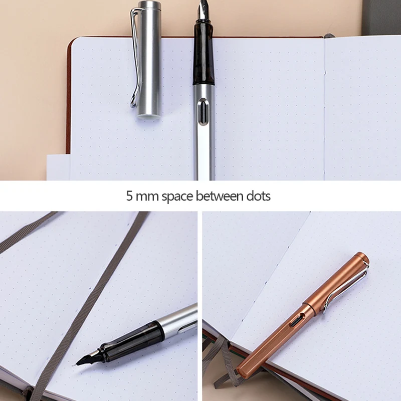 A5 Notebook 192 Pages Classic Journal Dotted Paper Hard Cover Business Creative Elastic Band Notepad Diary Student Stationery thumbnail 5