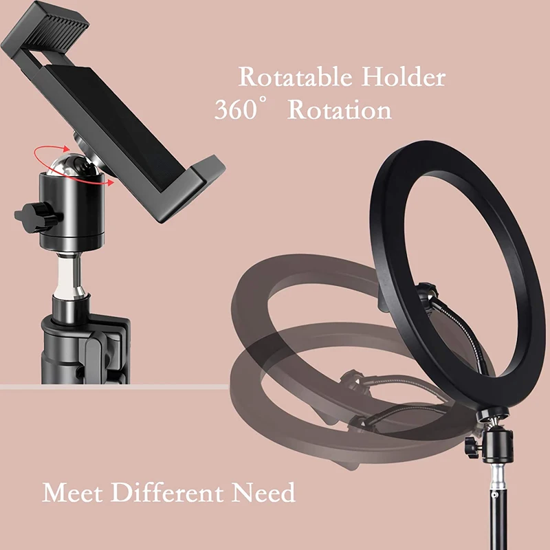 6/10/12 Inch Selfie Ring Light Photography Fill Lighting Ring Lamp With Tripod For Phone Video Recording Live Broadcast Selfie thumbnail 3