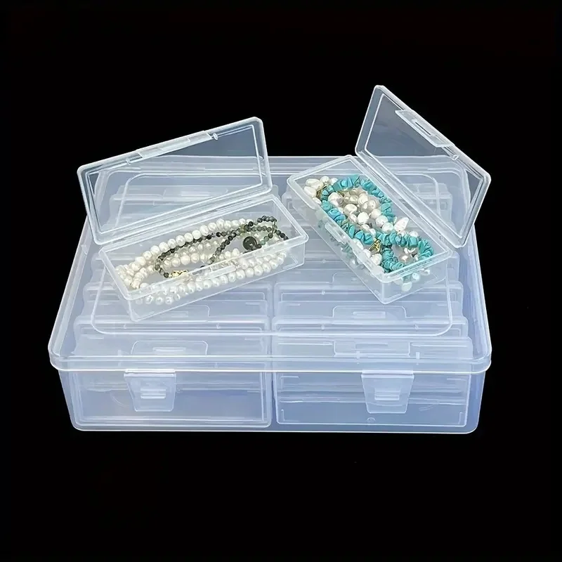 12 Adjustable Rectangular Storage Boxes, Suitable For Crafts, Beads, Jewelry With Dividers. thumbnail 4