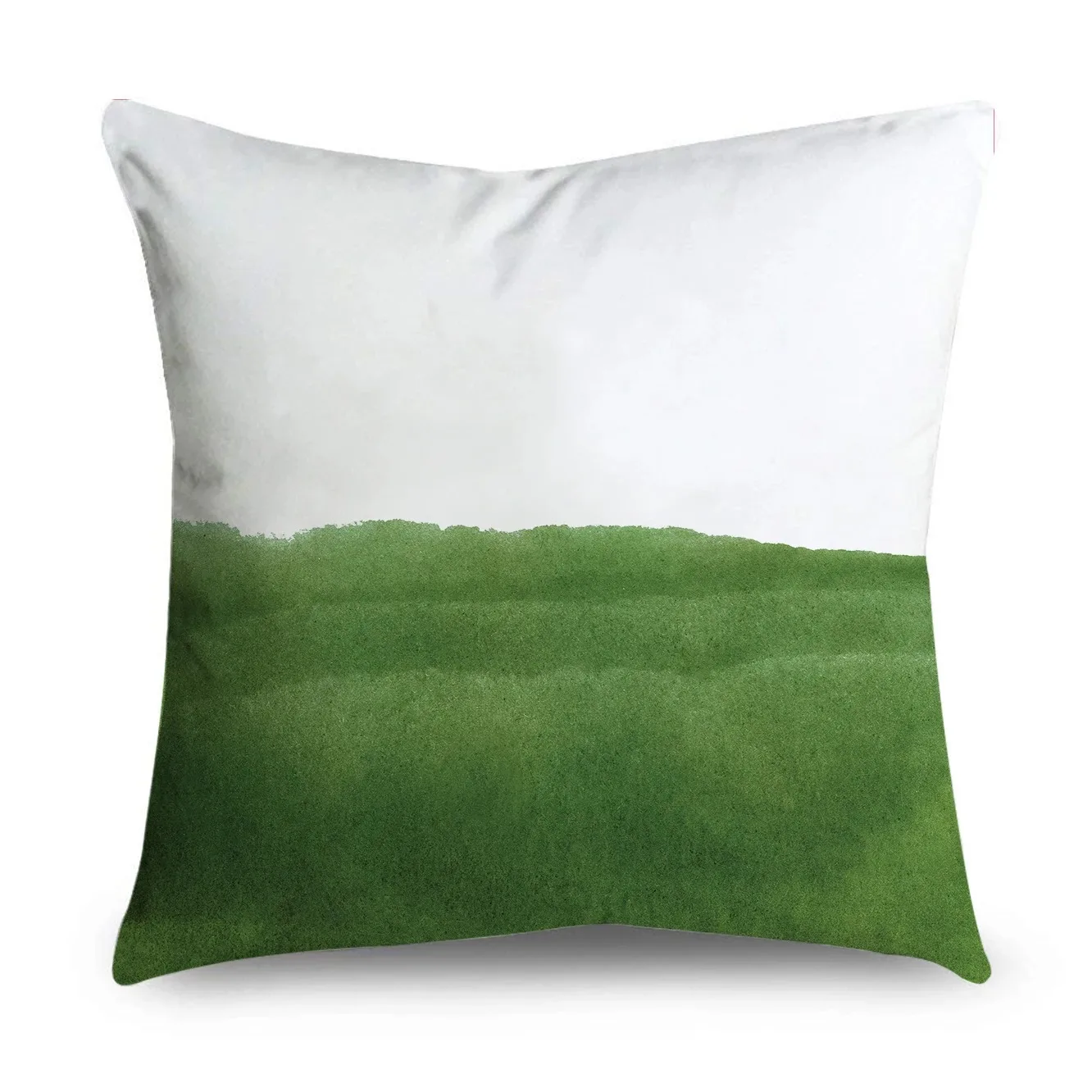 Green plant pattern design Double-sided Printed pillow cover Short plush Suitable living rooms bedrooms sofa throw cushion cover thumbnail 2