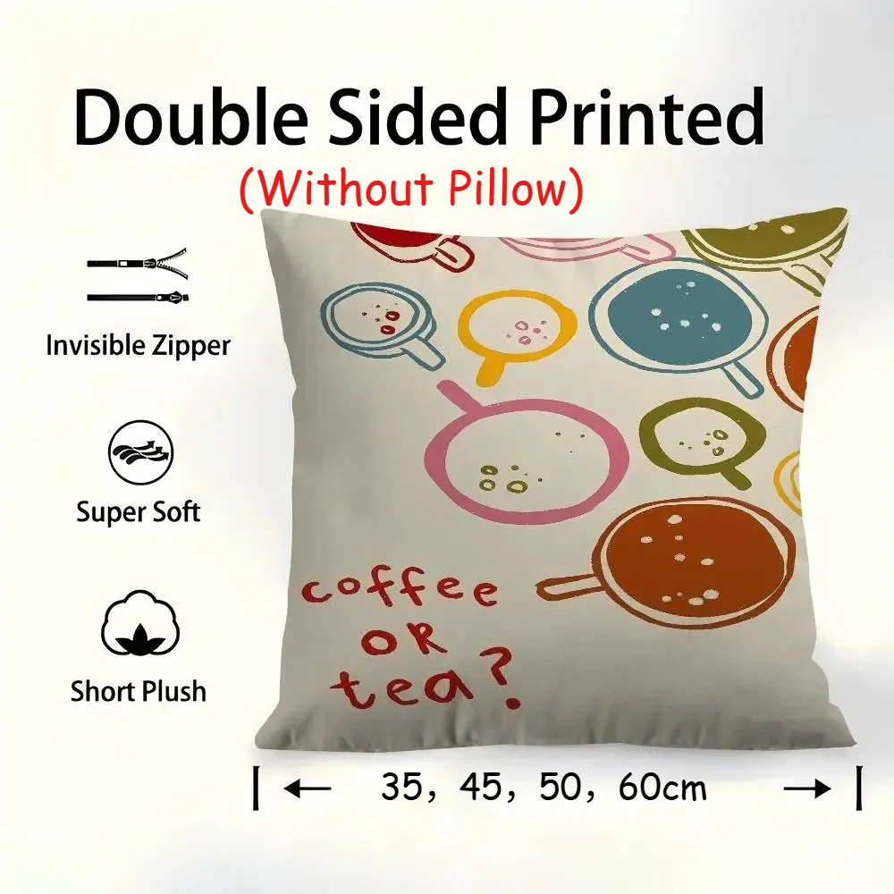 Green plant pattern design Double-sided Printed pillow cover Short plush Suitable living rooms bedrooms sofa throw cushion cover thumbnail 6