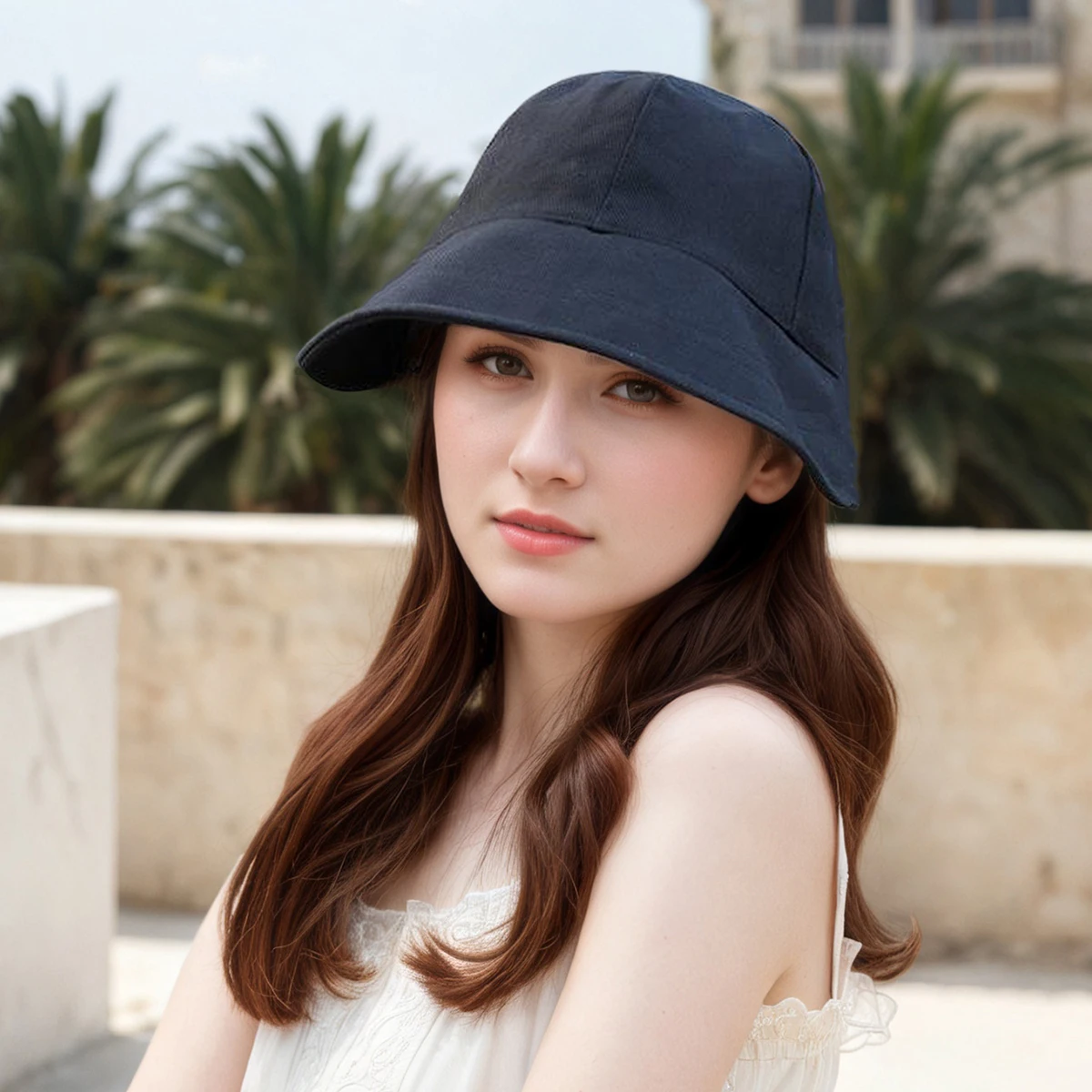 Womens Sun Hat UV Protection Hiking Fishing Hats Wide Brim Hat Adjustable Ponytail Packable Sun Cap thumbnail 2