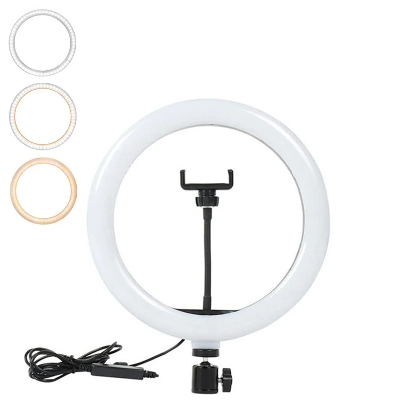 Video Light 16/26/33cm Selfie Ring LED Light Dimmable Round Ring Fill Lamp For Phone Live Video Streaming Studio LED Fill Light