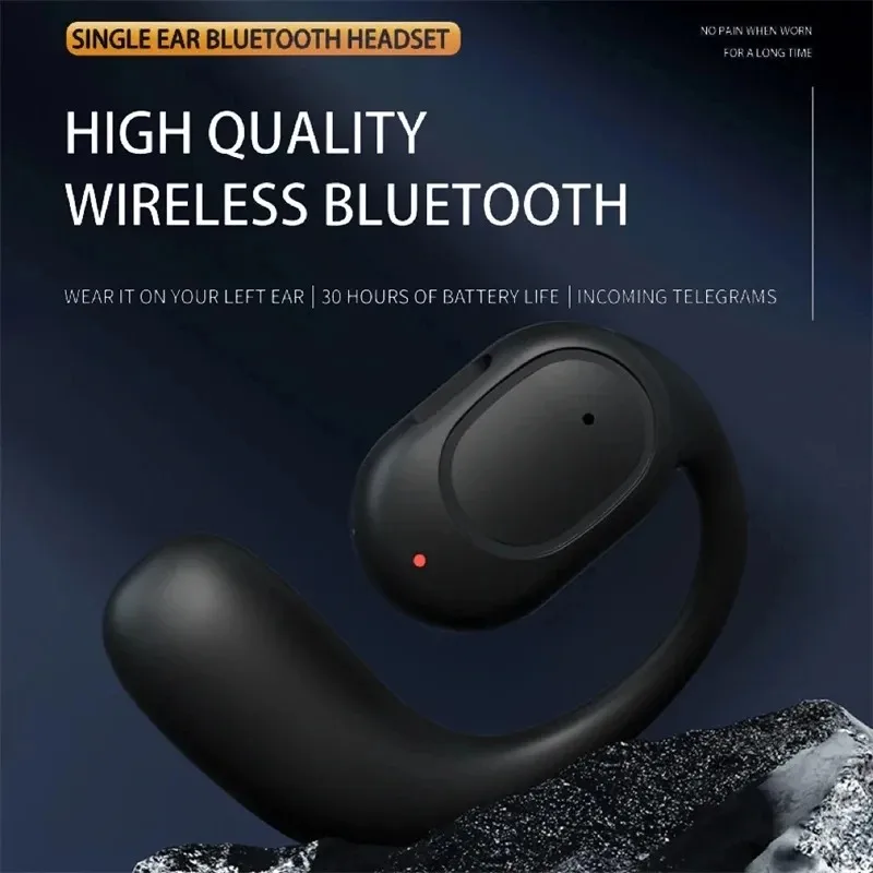 Wireless One Ear Hook Headphones Bluetooth Headset With Microphone Bone Conduction Noise Canceling Earphones For Driving thumbnail 6