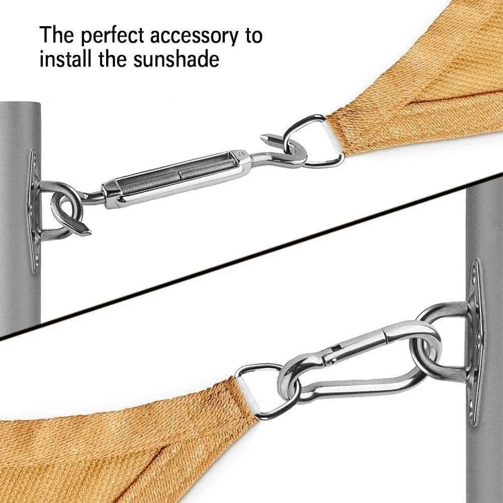Sun Shade Sail Stainless Steel Fixing Kit Garden Patio Awning Canopy Accessory thumbnail 5