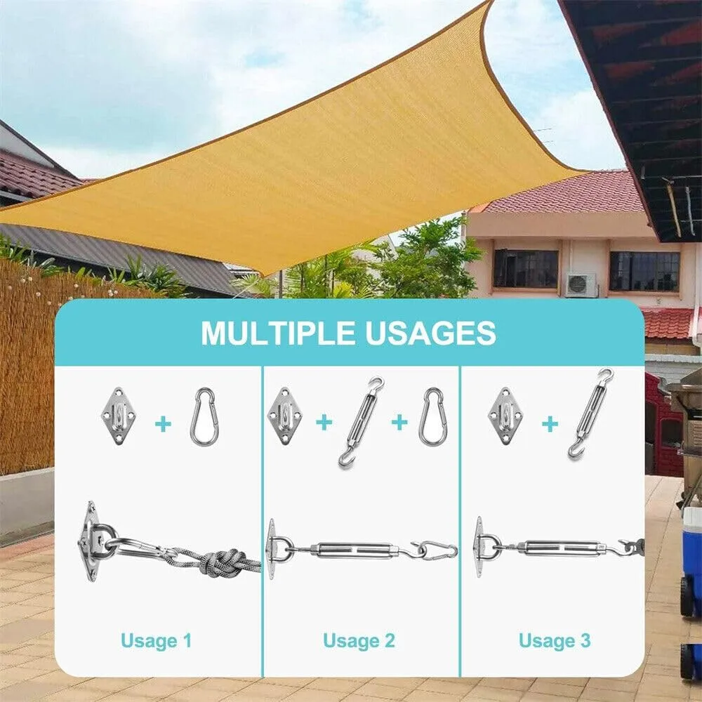 Sun Shade Sail Stainless Steel Fixing Kit Garden Patio Awning Canopy Accessory thumbnail 4
