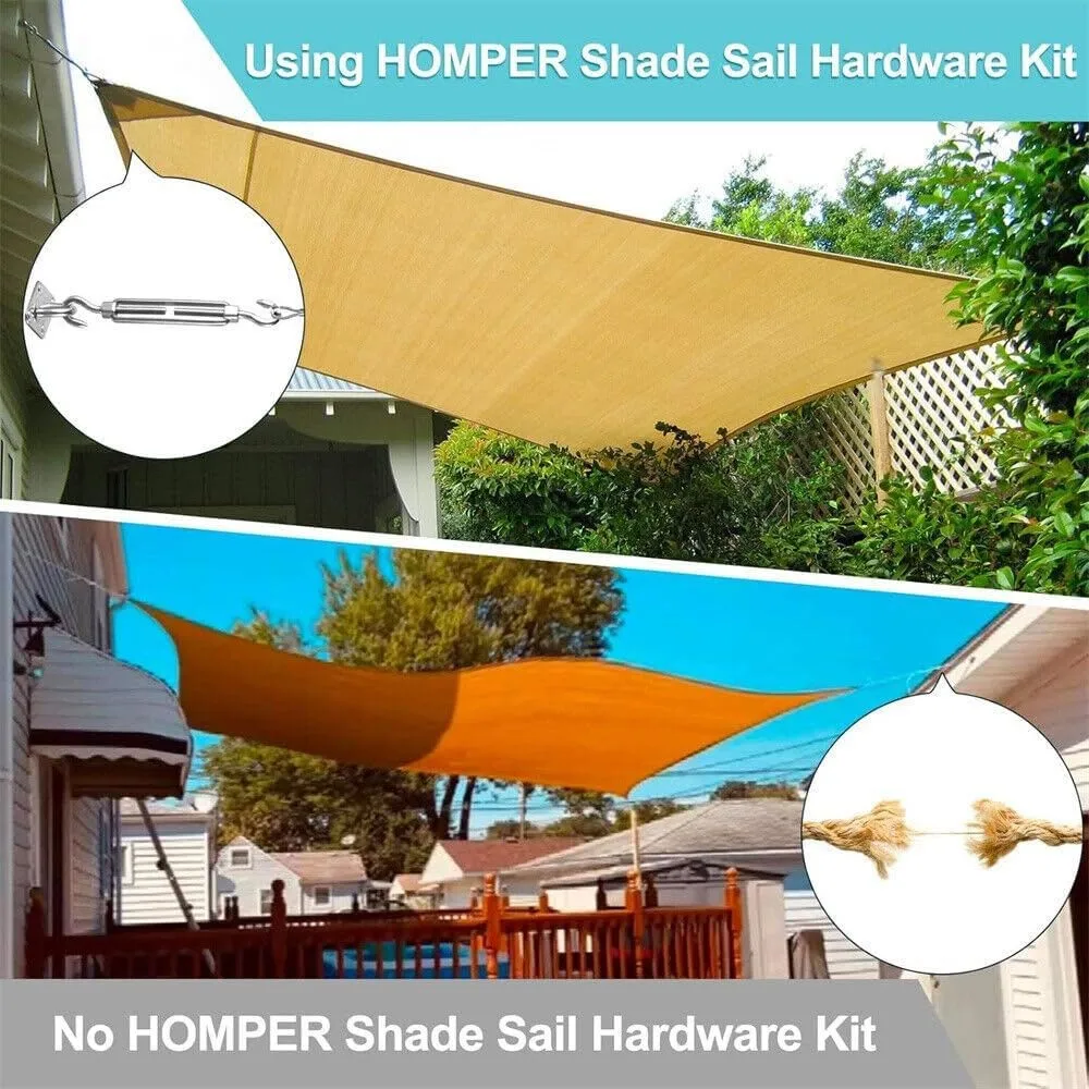 Sun Shade Sail Stainless Steel Fixing Kit Garden Patio Awning Canopy Accessory thumbnail 6