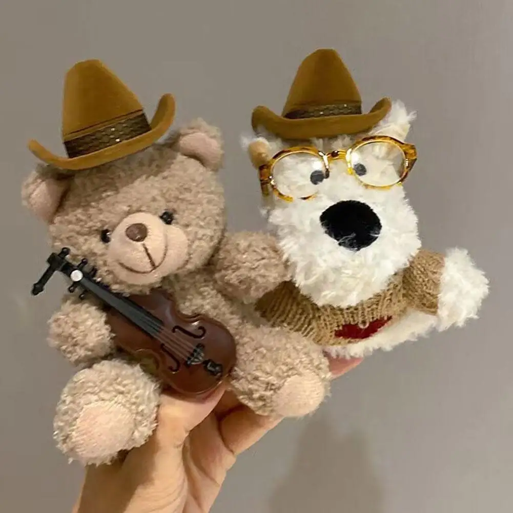 West Highland Dog Plush Doll Ring Display Box Jewelry Cute Violin Brown Bear Surprise Proposal Ring Gift Box Ring Holder thumbnail 2