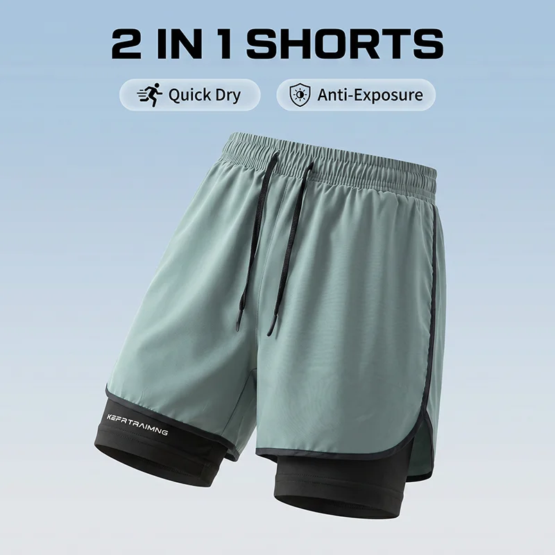 CHRLCK EU/US Size Unisex Running Shorts Summer Quick Drying Women Trousers Ice Silk Gym Fitness Jogging Short Outdoor Sport thumbnail 6