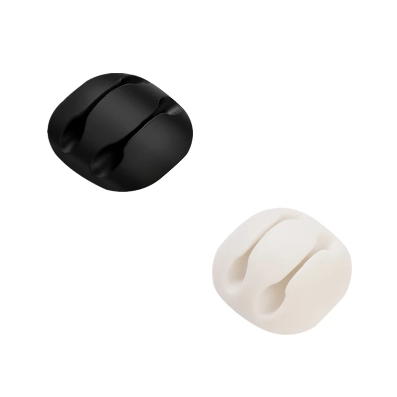 1/3PCS Self-adhesive Wire Fixer Cable Organizers Cable Holder Silicone Data Lines Desktop Management Mouse Headphone Cable Clips thumbnail 3