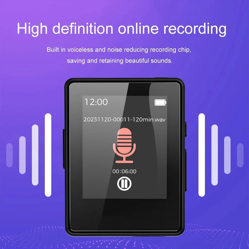 HiFi Sound Bluetooth5.0 Portable MP3 Player Sport Walkman Student Walkman 1.8 Inch Screen with FM Radio E-Book MP3 Player thumbnail 6